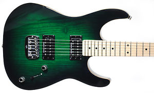 G&L USA Invader XL Swamp Ash Green Burst Electric Guitar w/ Case