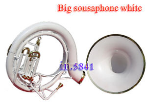 SOUSAPHONE TUBA_WHITE^COLORED 25'' BELL_BB PITCH *W/BAG&MP BRASSITEM