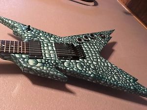 custom dean dime razorback one off near mint with cert of authentic alligator