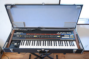 Roland Juno-60 polyphonic synthesizer professional overhauled!! w/ case