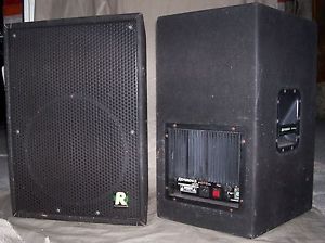 Coppia Casse REFERENCE LABORATORY Amplificata 2 vie Altoparlante 15" Moquettate