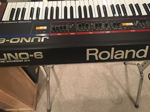 Used Original Roland Juno 6 with Matching Stand Pristine Condition