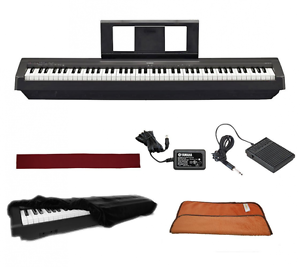 Yamaha P45B Black 88 Weighted Keys Digital Piano keyboard Bundle with Juliet Mus