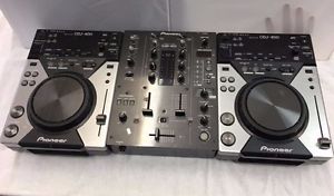 Pair Pioneer CDJ-400 Multi Player DJ Controllers CDJ400 & DJM-400 djm400 TESTED
