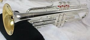 1964 SILVER OLDS AMBASSADOR TRUMPET, COMPLETELY RESTORED GOLD WASH BELL