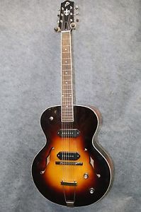 THE LOAR LH-319-VS ARCHTOP Acoustic Electric P90 Guitar *B1089