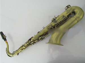 Antique Brass Professional High-Grade U-Shape B Flat Brass Tenor Saxophone #