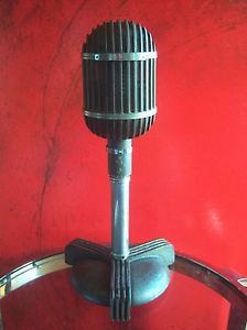 Vintage RARE 1950s Altec Lansing 639B ribbon microphone Western Electric w stand