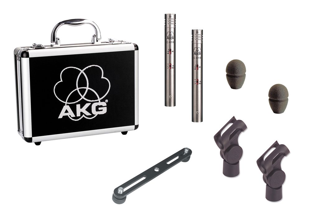 AKG C451BST Stereo Pair Of C451B Microphones Combo Studio Mic Kit - New