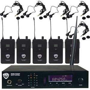 Nady PEM-1000 UHF Wireless In-Ear Monitor System (Band 2) w/ 4 Extra Receivers