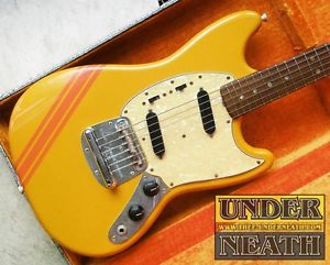 Fender 1969 Mustang Matching Head Competition Yellow Electric Free Shipping