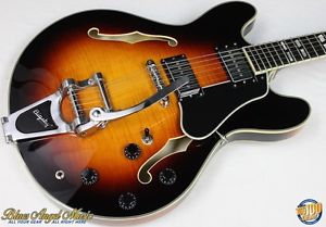 Eastman T486B-SB Thinline Electric Guitar w/HSC, Bigsby, Sunburst T486 #20732