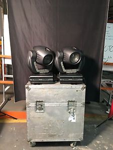 Lot 2 x Coemar Pro Wash LX 250 Plus Dual Road Case