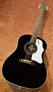 Gibson 60'S J-45 ADJ Ebony w/PU w/hard case F/S Guitar Bass from Japan #E1190