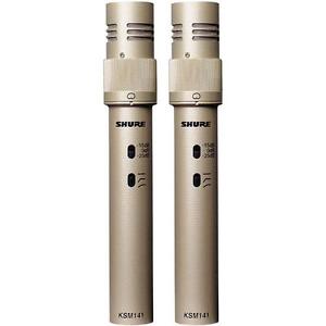 Shure KSM141/SL Stereo Pair of Dual Pattern Condenser Microphones 2x KSM 141