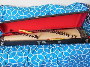 17-string Professional Vietnamese Dan Tranh Zither With Inlay and Hard Case