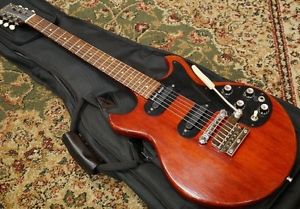 Gibson Melody Maker Double Brown w/soft case F/S Guitar Bass from Japan #E1176