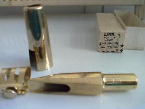 Otto link metal early Babbitt baritone sax mpc becco