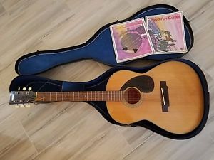 Yamaha FG-75 RED LABEL 1985 LIGHT BROWN ACOUSTIC GUITAR