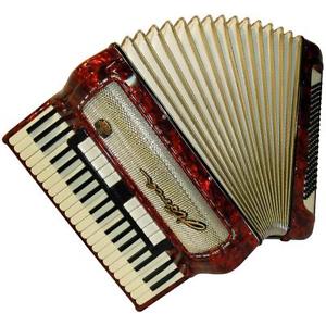 Horch, 120 Bass, 11+2 Regist, Amazing German Piano Keyboard Accordion + Case 684