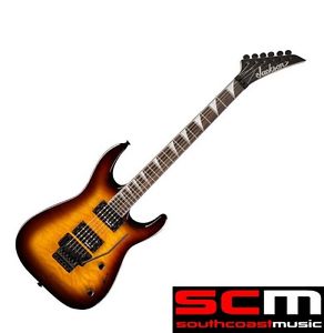 NEW JACKSON DINKY ELECTRIC GUITAR JS32Q QUILT MAPLE ARCH TOP TRANS AMBER FINISH