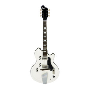 Supro Americana Martinique Semi-Hollowbody Electric Guitar RW Board Ermine White