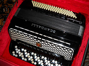 ACCORDION AKKORDEON SCANDALLI CROMO SUPERIOR VINTAGE (SUPER VI BUTONS)!