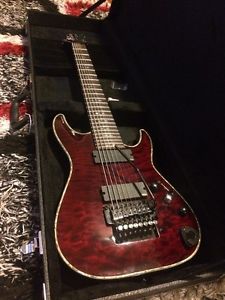 8-String Schecter Hellraiser C-8 FR Black Cherry