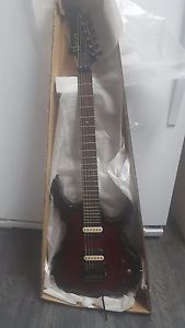 Transparent Red and Black Burst Reaper with Floydd Rose Pickups body 6-string
