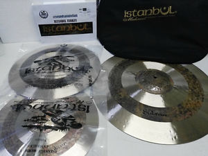 Istanbul Mehmet Cymbals  SULTAN SET  (HHS14-CMS16-RMS20- 1 BAG) SU-SET  HAMMERED