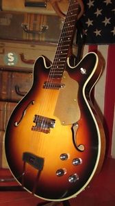 Vintage 1967 Danelectro Coral Firefly Hollowbody Electric Guitar Clean w/ Case