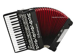Akkordeon E Soprani  34/72 Musette 4-chörig, Mod.747 KC