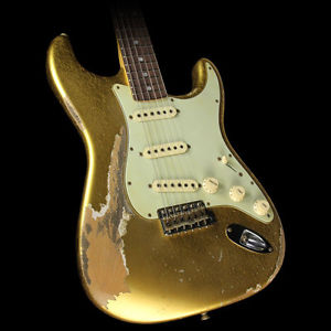 Fender Custom 2017 NAMM MB Greg Fessler '69 Stratocaster Guitar Aged Aztec Gold