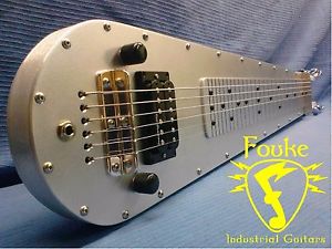 Fouke Industrial Guitars RTRAIL Lap Steel Guitar 2017 Brushed Aluminum