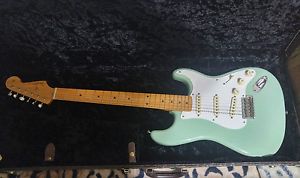Fender American Deluxe Stratocaster V Neck Surf Green Finish Pre-Owned 2013