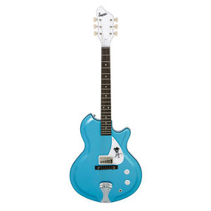 Supro Americana Sahara Semi-Hollowbody Electric Guitar Wedgewood Blue Metallic