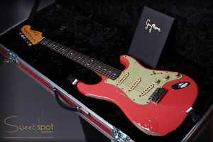 2016 Fender Gary Moore Tribute Stratocaster Masterbuilt by John Cruz Fiesta Red