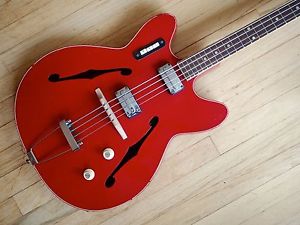 1960s Egmond Princess Vintage Hollowbody Electric Bass Guitar Wilson Rosetti
