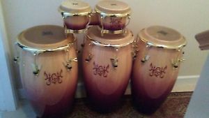 Latin percussion congas 40th ANNIVERSARY SET OF QUINTO... CONGA..TUMBA ..BONGOS