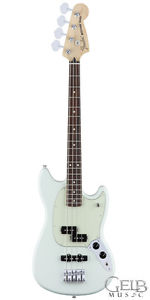 Fender - Mustang Bass PJ Electric Bass Guitar in Sonic Blue - 0144050572