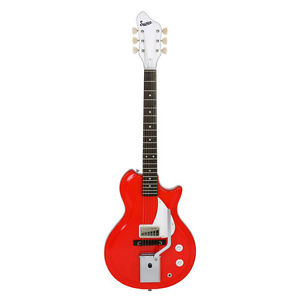 Supro Americana Belmont Vibrato Semi-Hollow Electric Guitar RW Board Poppy Red