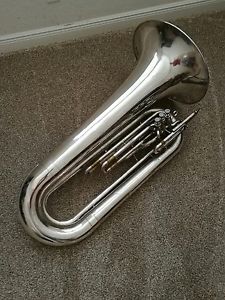 Yamaha 202M Silver Marching Tuba With Case