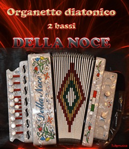 Organetto fisarmonica diatonica 2 bassi DELLA NOCE du botte mod. SUPER nuovo