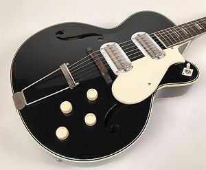 1957 Harmony Silvertone Black Beauty 1384L/1385 with Gibson P-13 P/U's & HSC