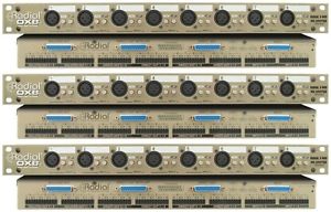 Radial OX8-r 8-channel Microphone Splitter (3-pack) Value Bundle