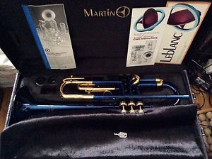 $ALE RARE! LARGE BORE MARTIN COMMITTEE T3465 KIND OF BLUE TRUMPET BEAUTIFUL HORN