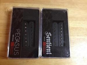 NEW Seymour Duncan Pegasus & Sentient 7 String Set Uncovered Black Guitar Pickup