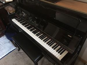 QRS-2000C-2000CD+.  beautiful black ebony queen ann style with storage bench.