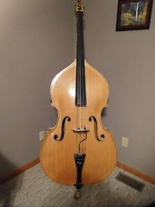 KAY Upright BASS S-9 BLONDE 1963 Exc Cond! Case/Bow/Pick-Up/Stand! S#46730 NE OH