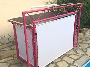DJ Tisch "Showstand 2" Individuelle Gestaltung, Freie Farbwahl Aluminium/ Truss